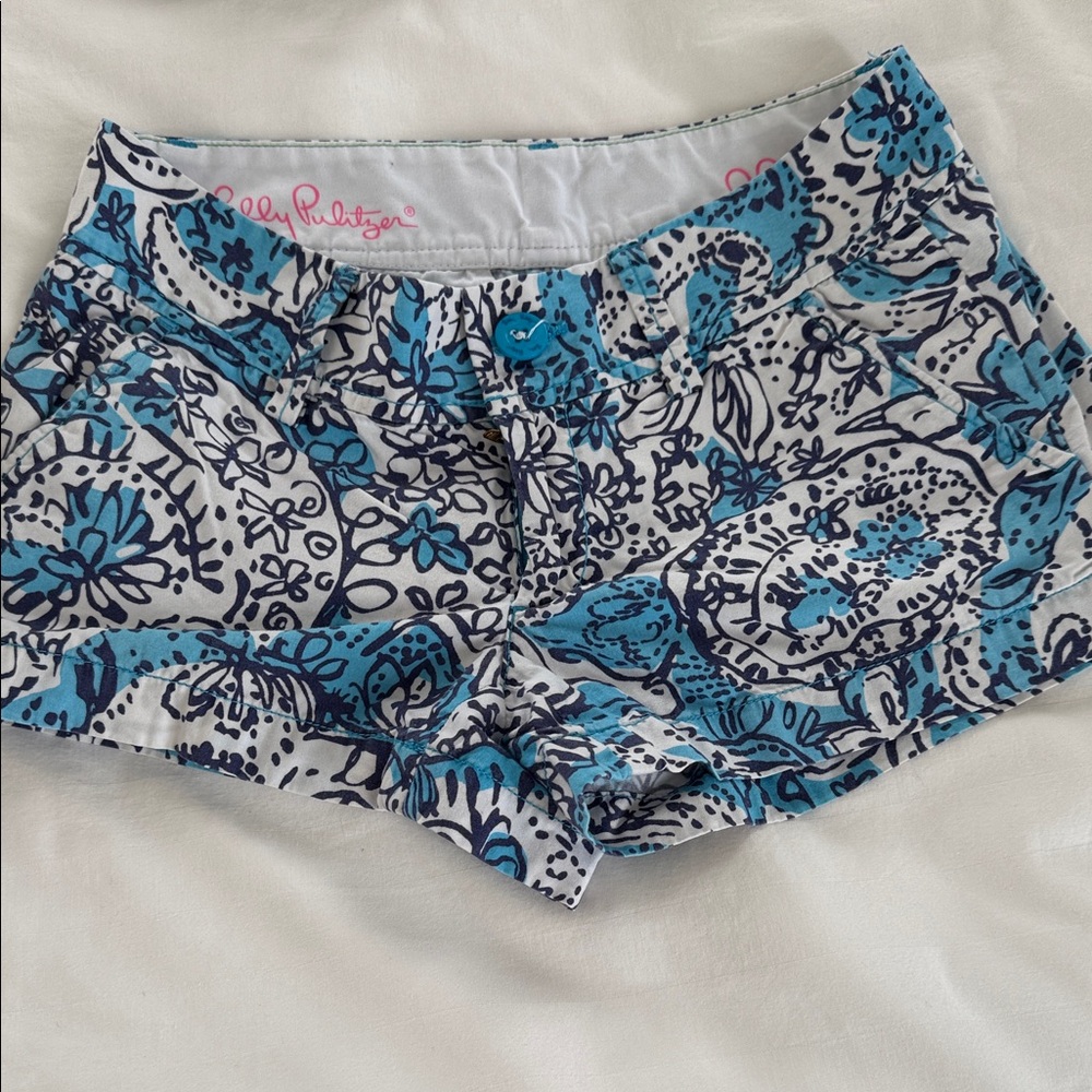 Lilly Pulitzer Blue and White Patterned Garment